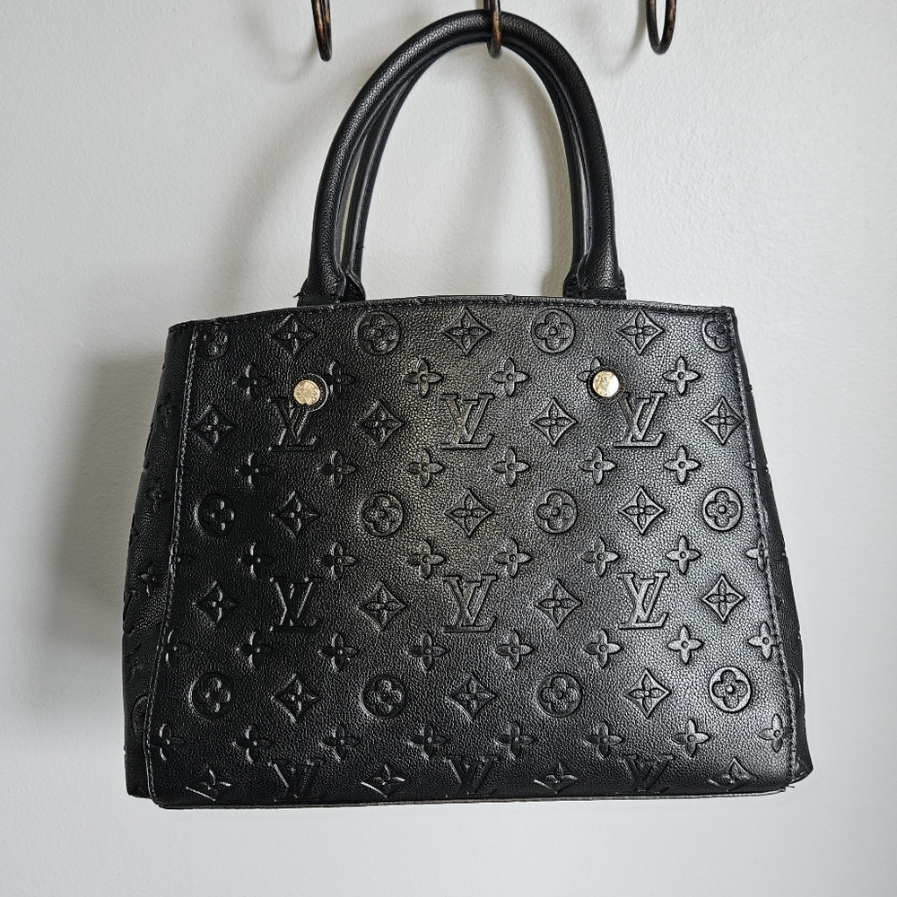Designer Inspired Black Monogram Medium Tote ๐ค - Picture 3 of 10